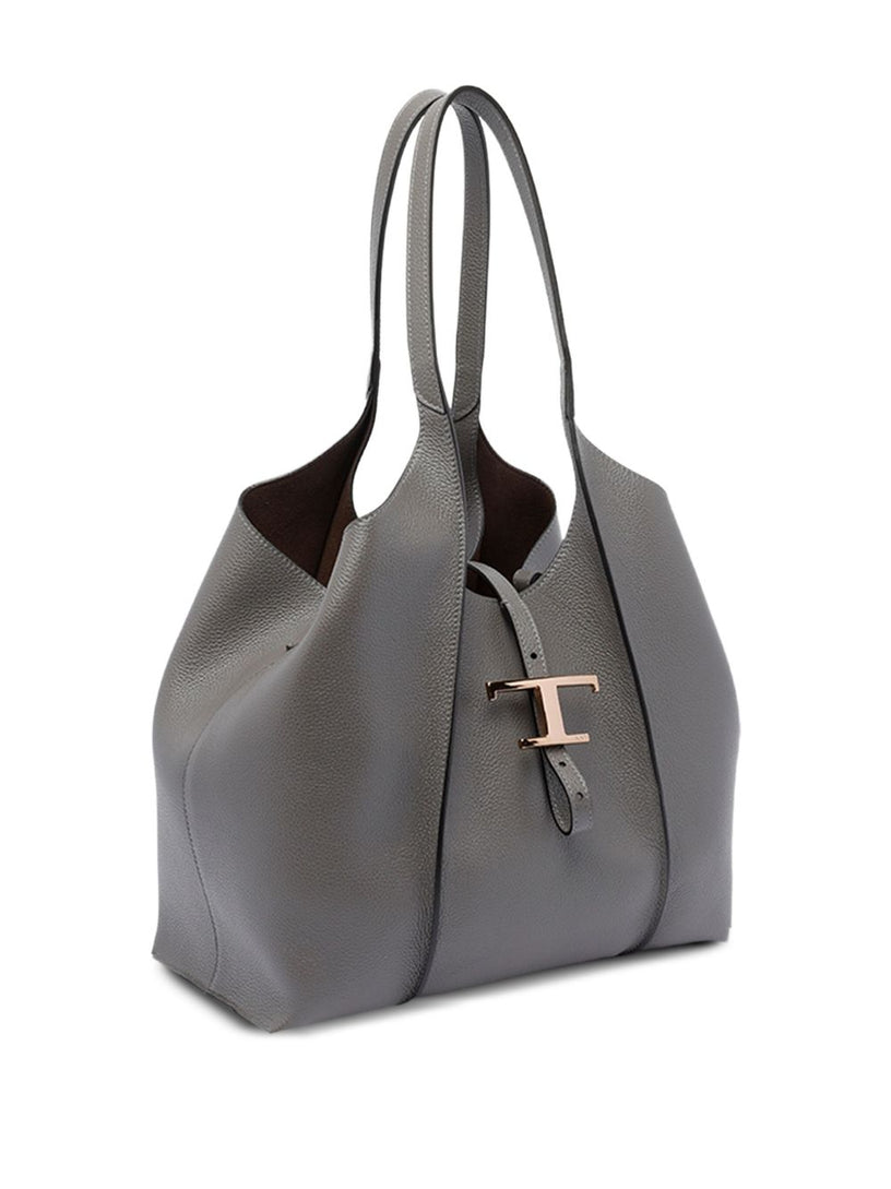 T Timeless Small Leather Shopping Bag