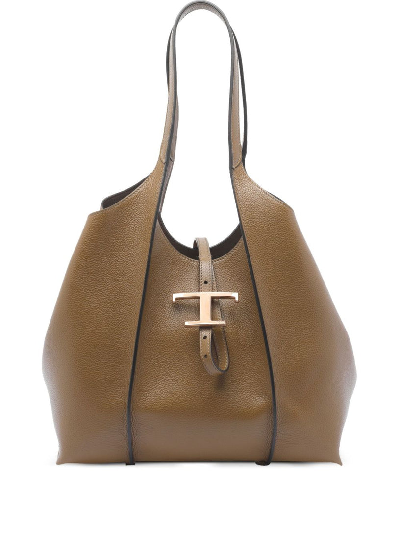 T Timeless Small Leather Shopping Bag