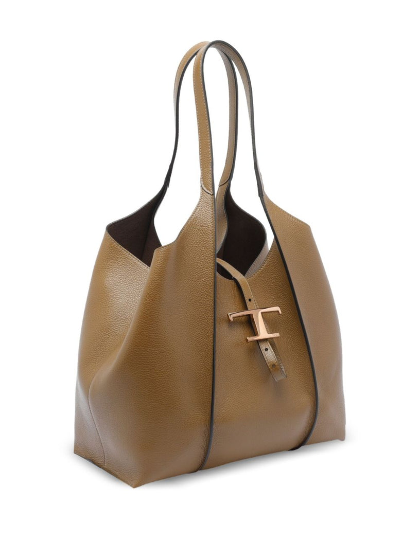 T Timeless Small Leather Shopping Bag