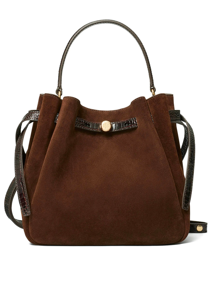 Romy suede bucket bag