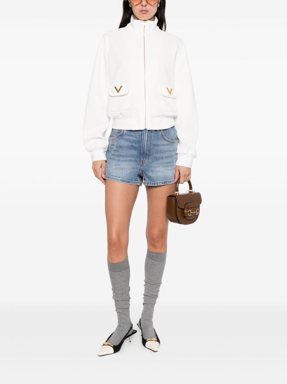 Jacket with gold V