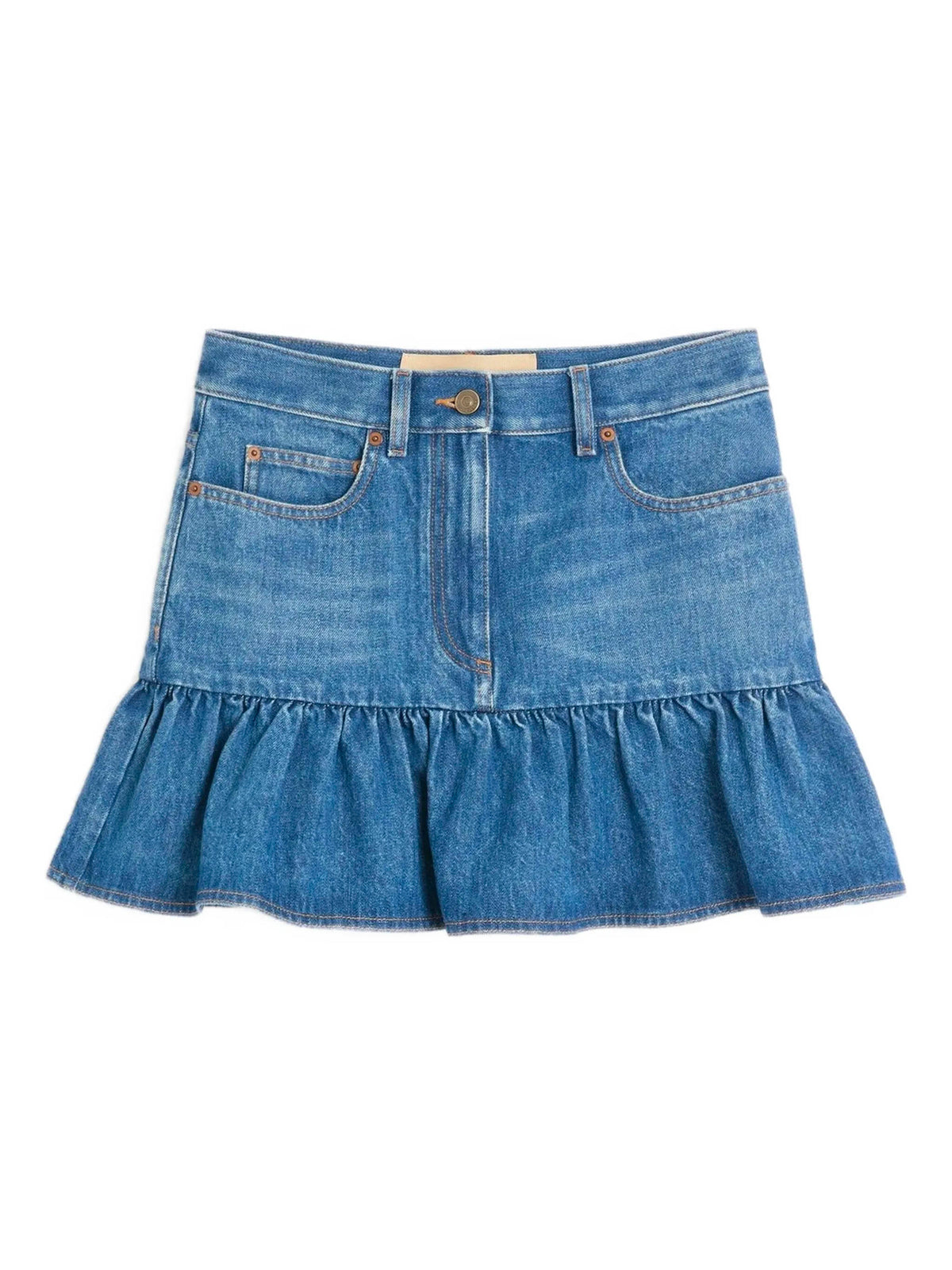 Mini denim skirt