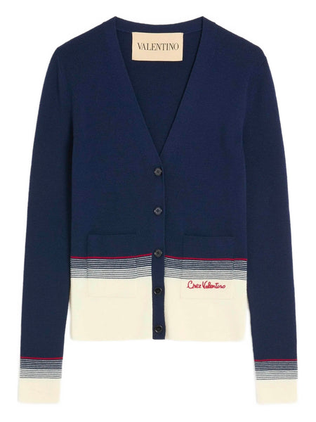 Chez Valentino Cardigan Valentino Garavani Blu | Grifo210 Chez Valentino Cardigan Valentino Garavani Blu | Grifo210