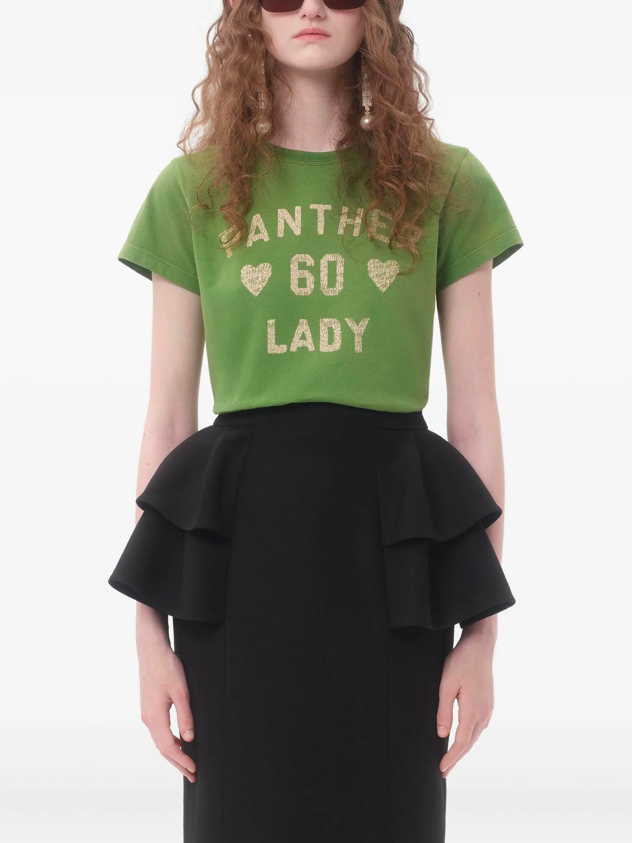 Panther Lady T-shirt Valentino Garavani Verde | Grifo210 Panther Lady T-shirt Valentino Garavani Verde | Grifo210