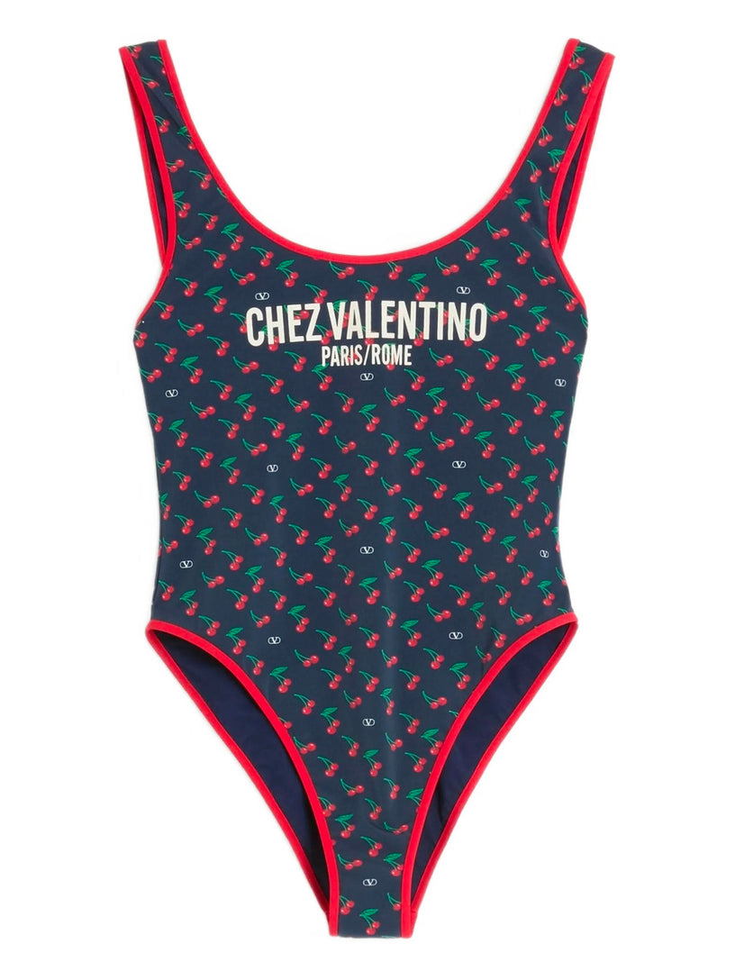 Lycra Swimsuit With Cherryfic Print
