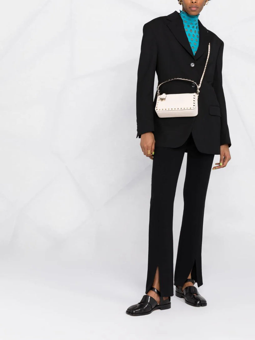 Rockstud Small Shoulder Bag in Grained Calfskin