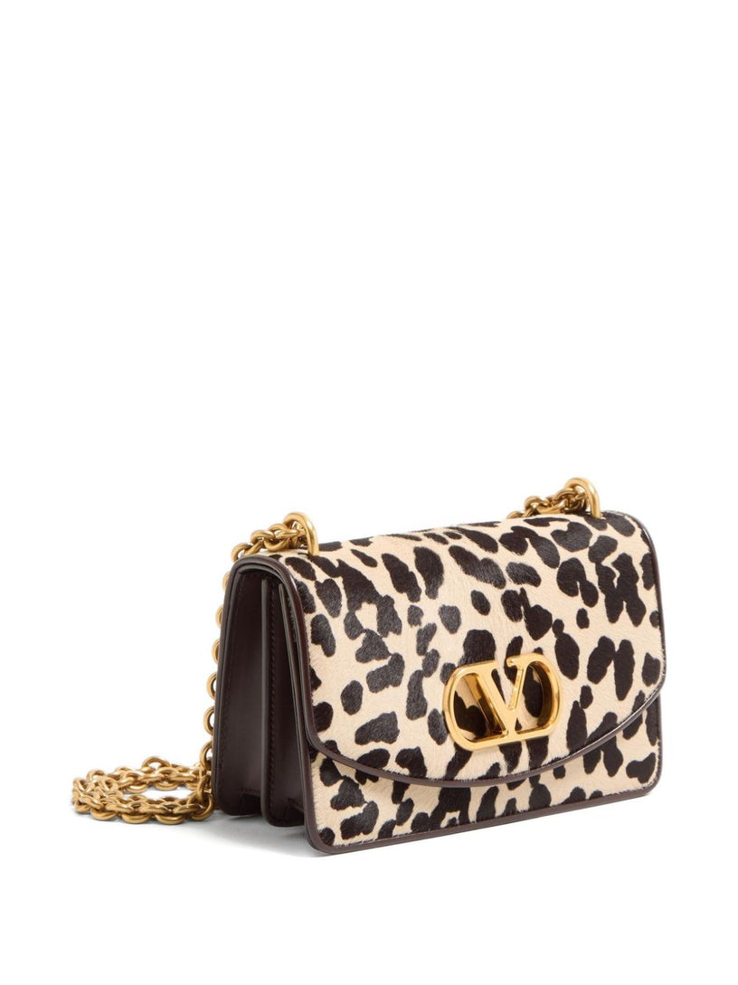 Small shoulder bag in pony-effect calfskin