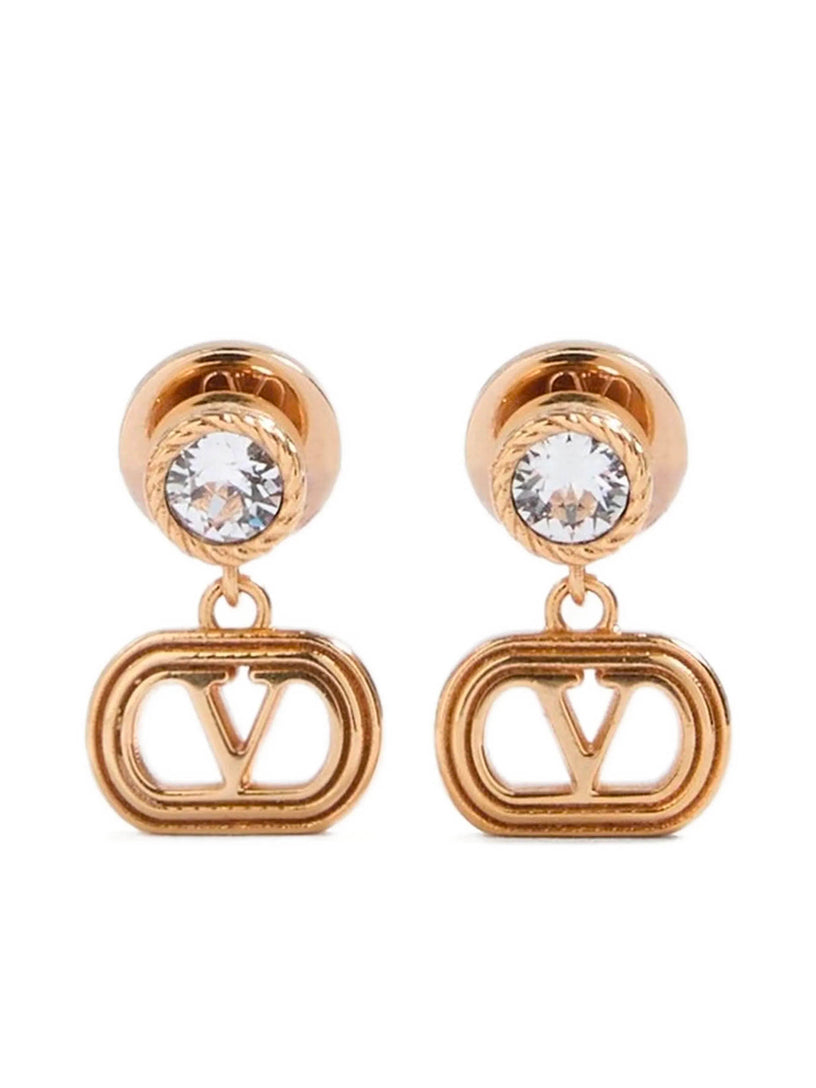 Oval Earrings in Metal and Swarovski® Crystals