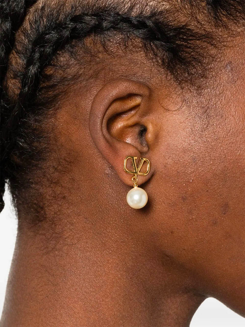 VLogo Signature metal earrings