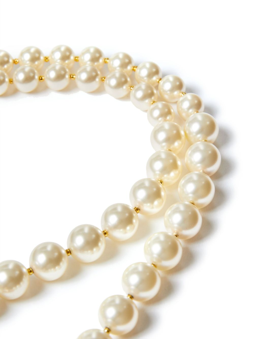 VLogo Signature necklace in metal and Swarovski® crystal pearls
