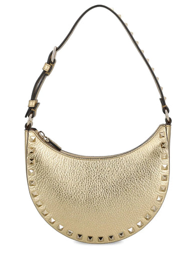 Mini Rockstud Leather Hobo Bag