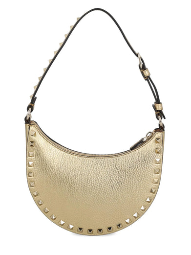 Mini Rockstud Leather Hobo Bag
