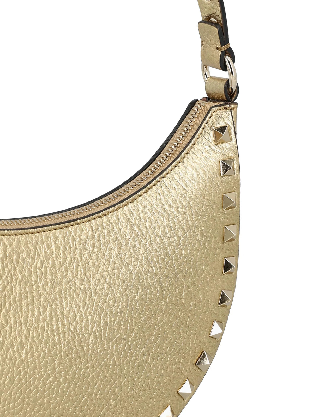 Mini Rockstud Leather Hobo Bag
