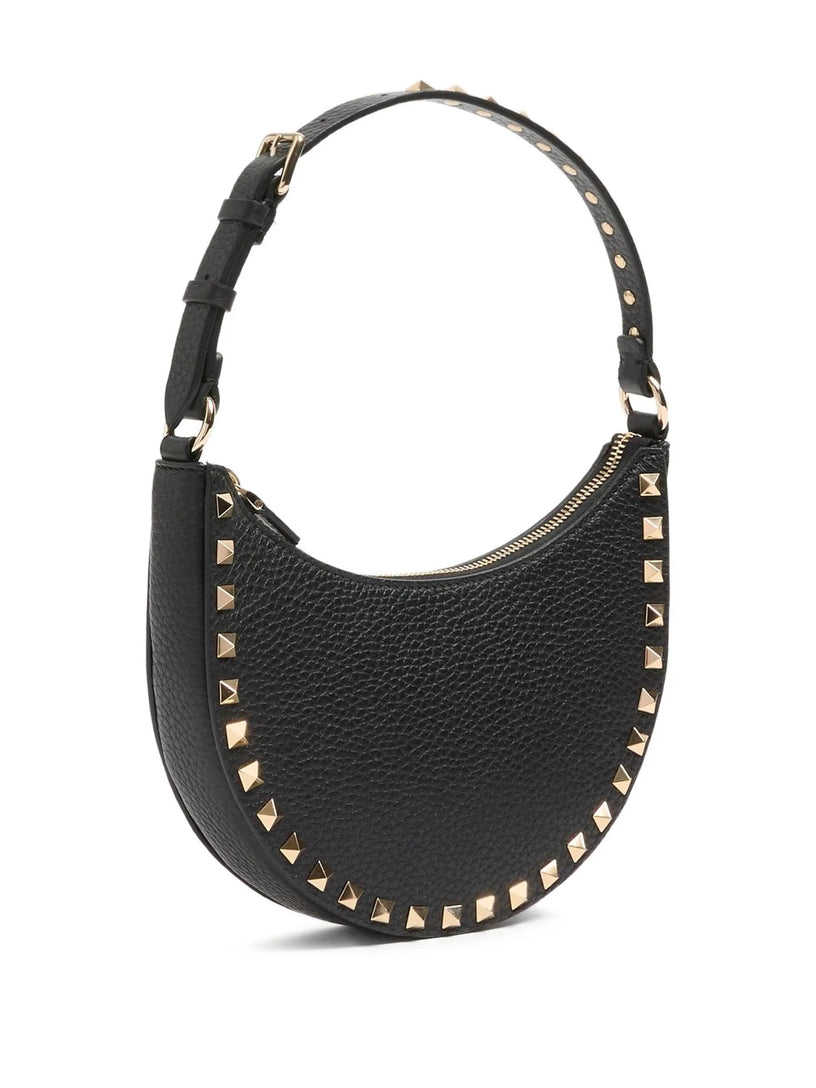 Mini Rockstud hobo bag in grained leather
