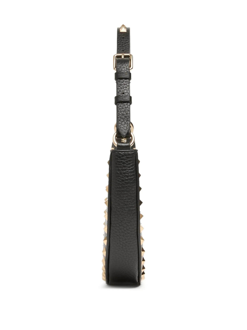 Mini Rockstud hobo bag in grained leather