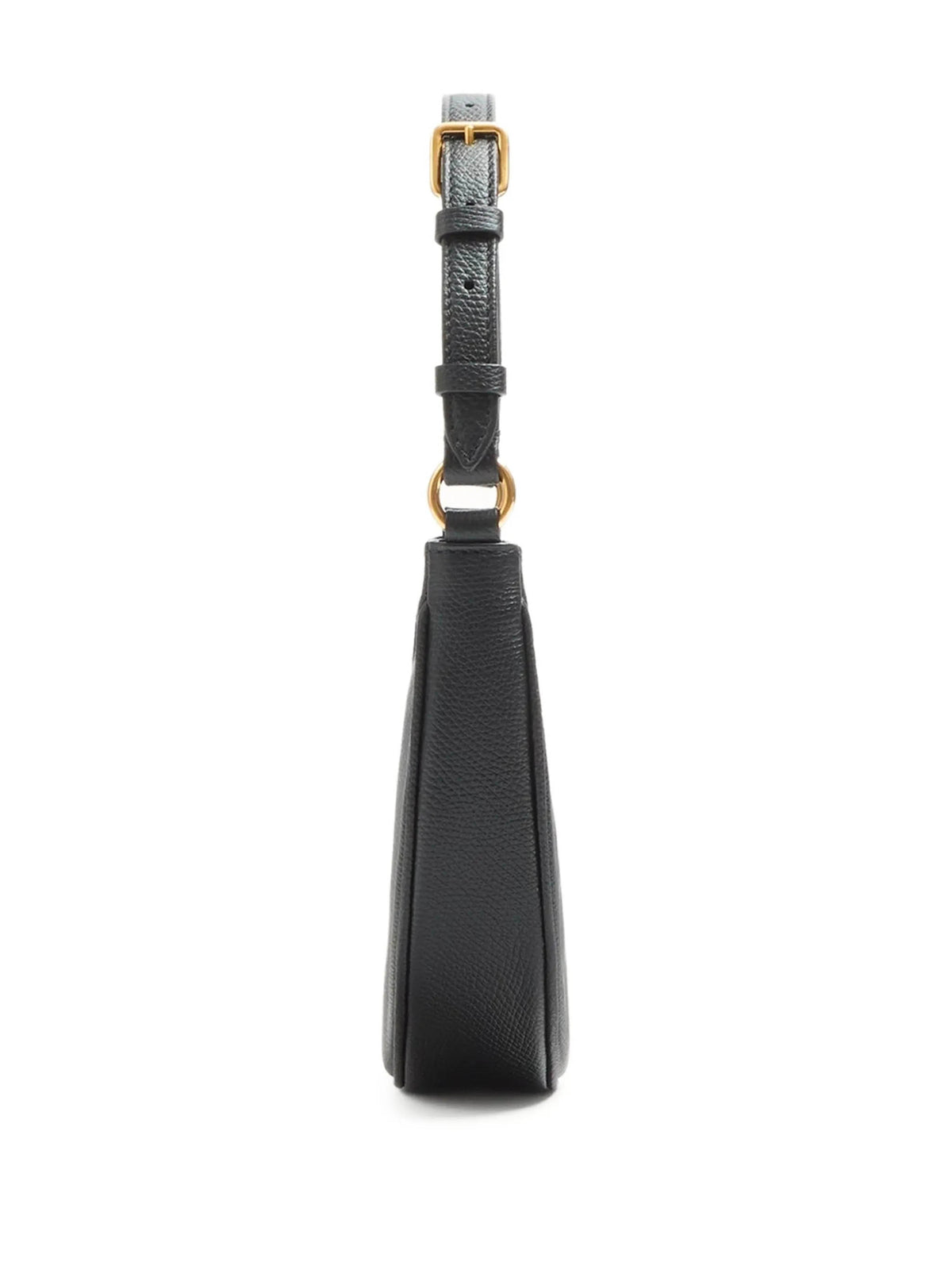 Mini hobo bag Vlogo signature in grained calf leather