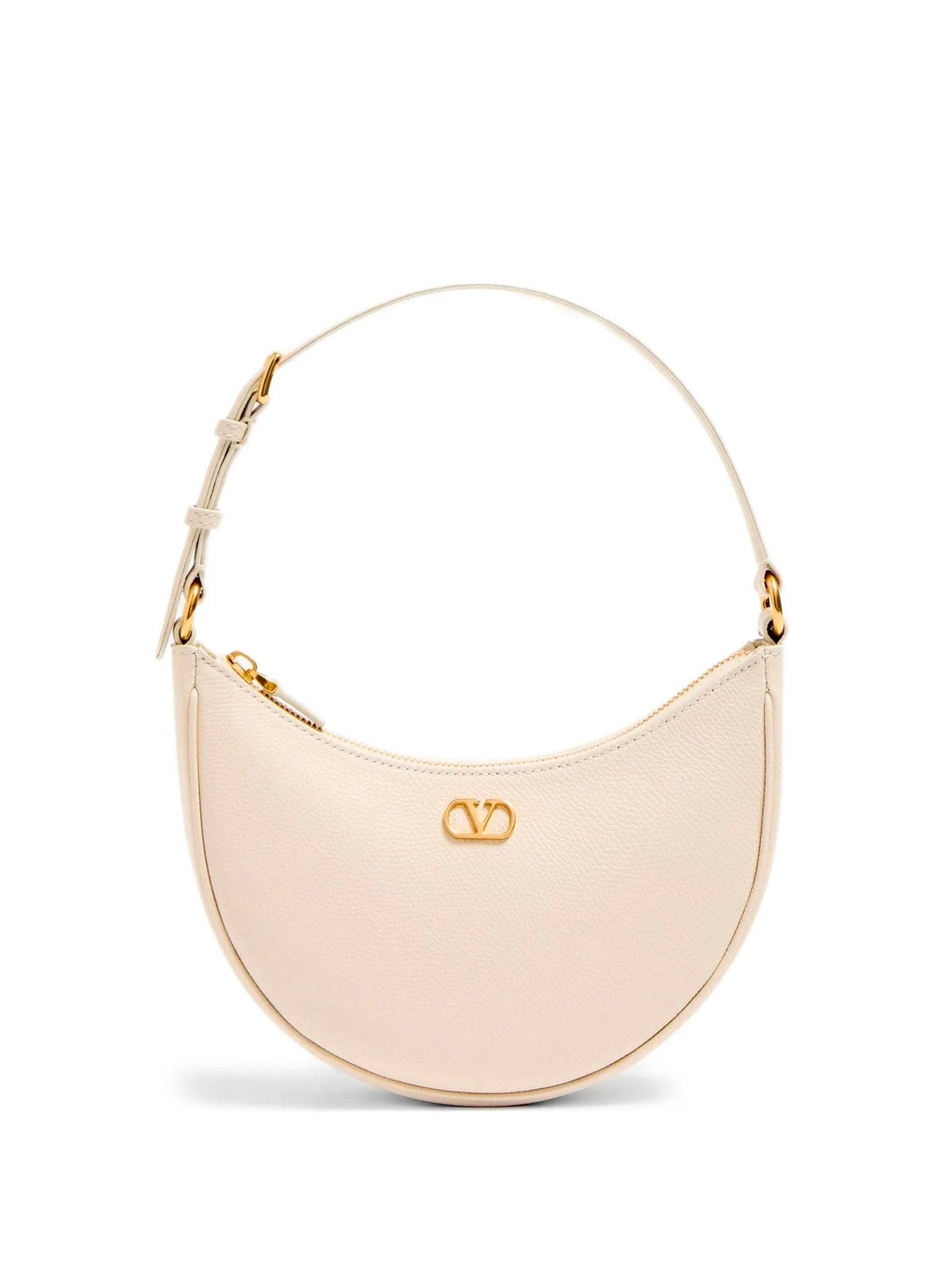 Mini hobo bag Vlogo signature in grained calf leather