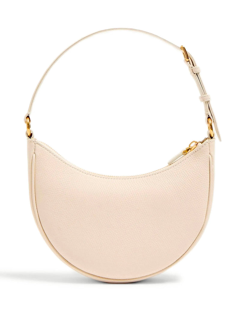 Mini hobo bag Vlogo signature in grained calf leather