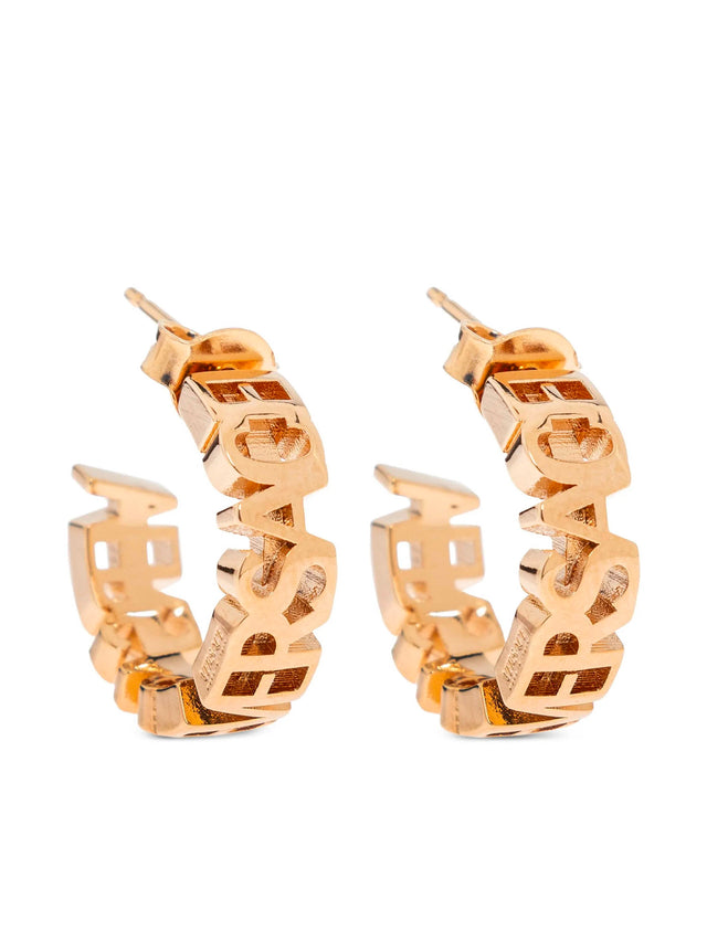 Versace Logo Hoop Earrings