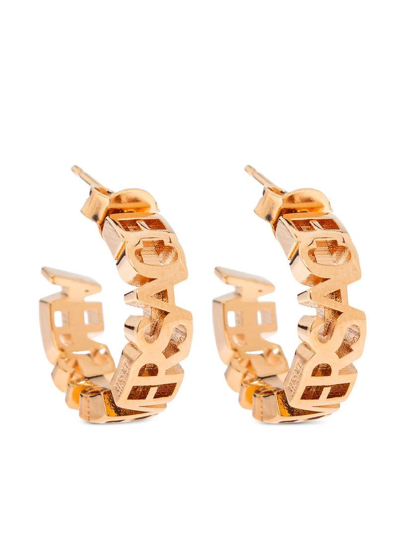 Versace Logo Hoop Earrings