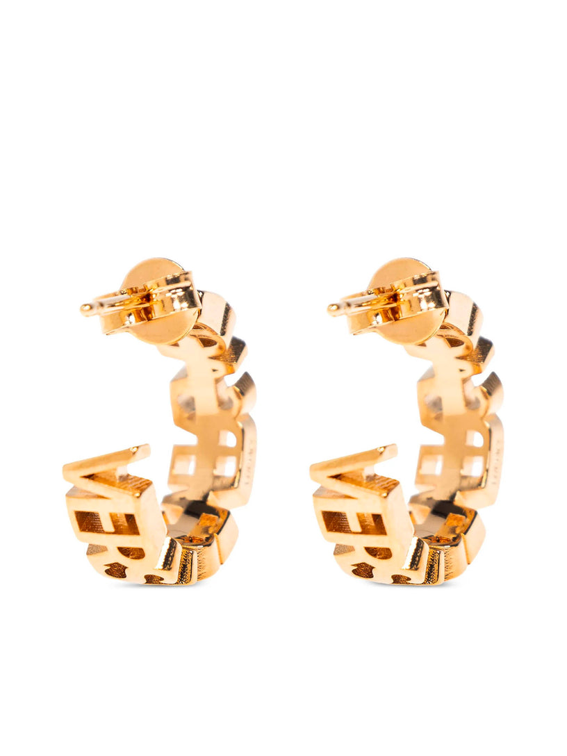 Versace Logo Hoop Earrings