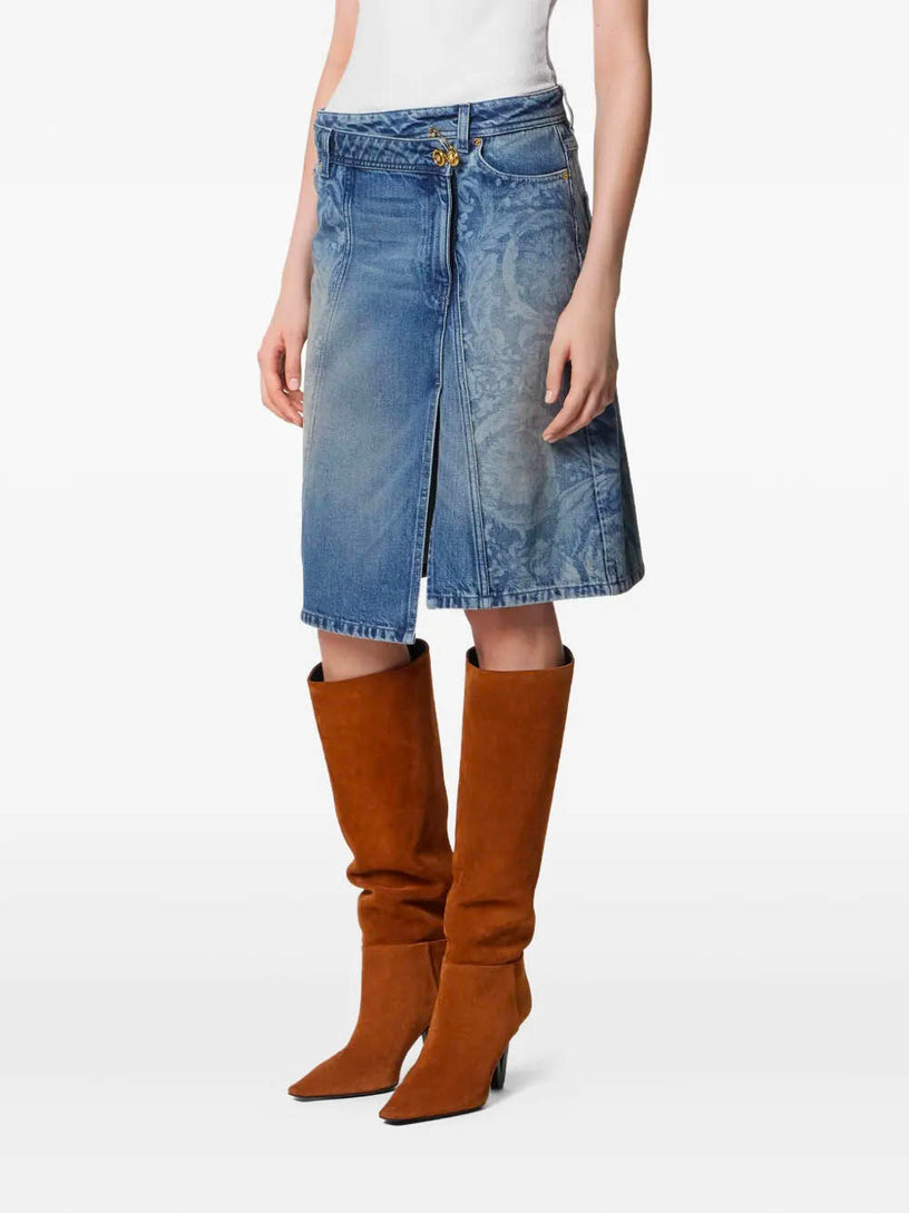 <STRONG>Barocco Denim Skirt</STRONG>
