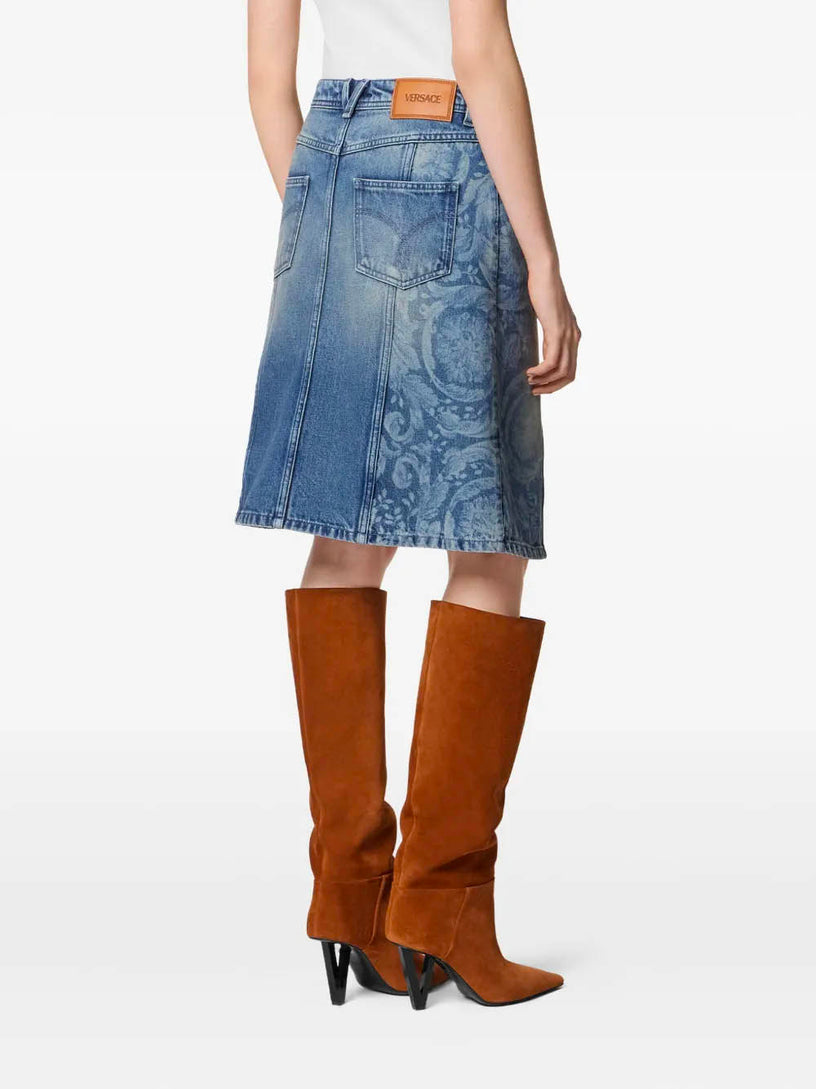 <STRONG>Barocco Denim Skirt</STRONG>
