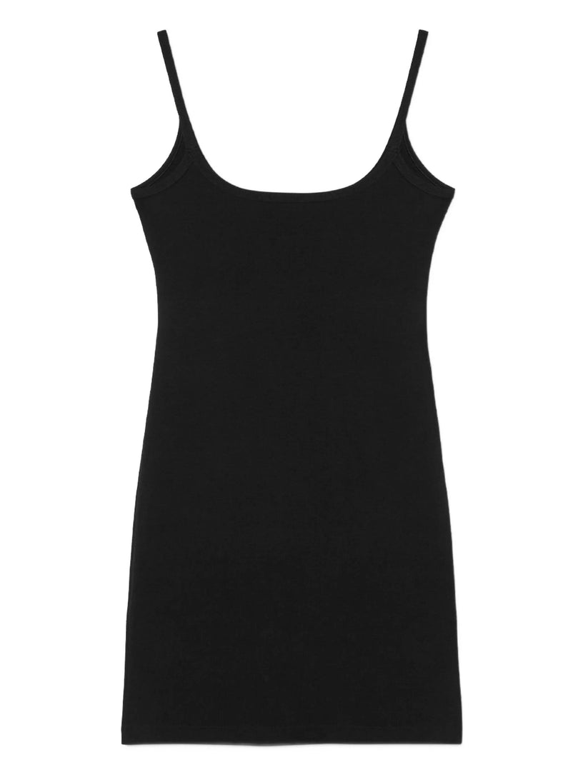 Logo Ribbed Fitted Mini Dress