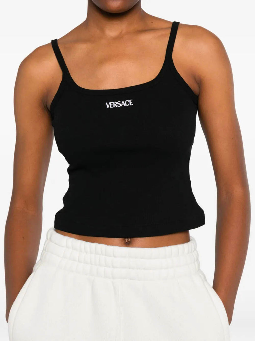 Logo Ribbed Tank Top