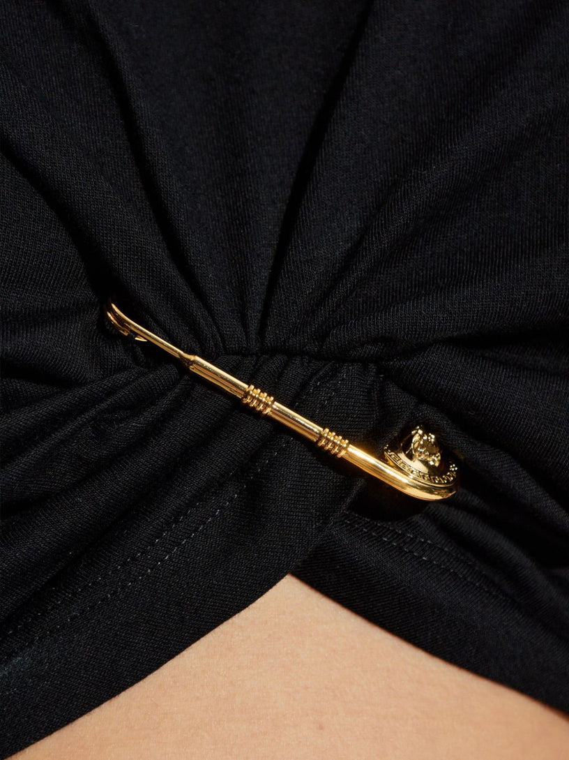Barocco Safety Pin Crop T-Shirt