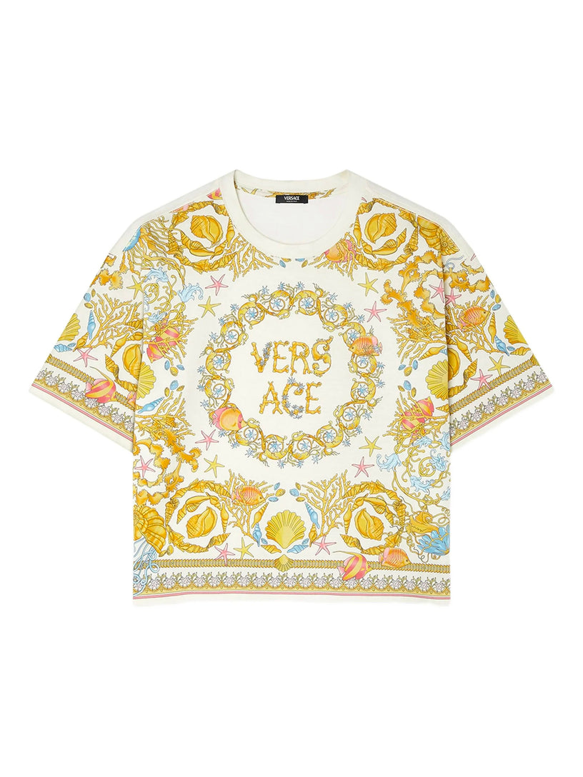 Underwater Baroque Cropped T-shirt