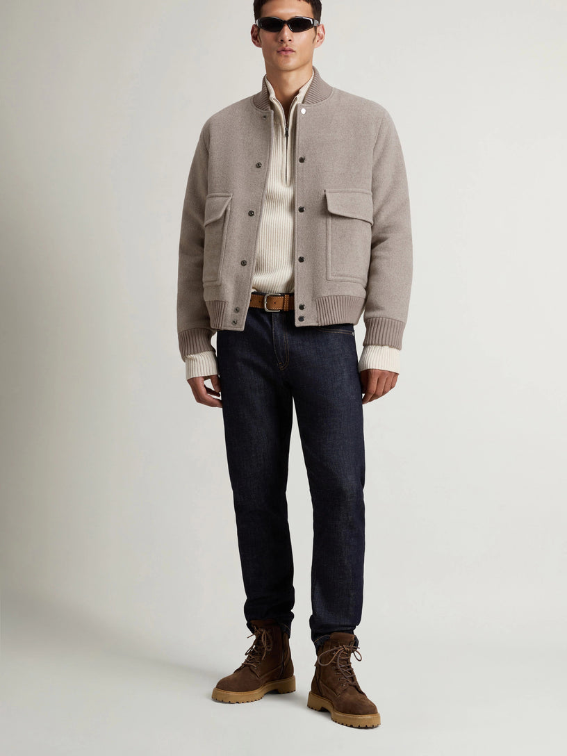 Miles Bomber in Wool Blend