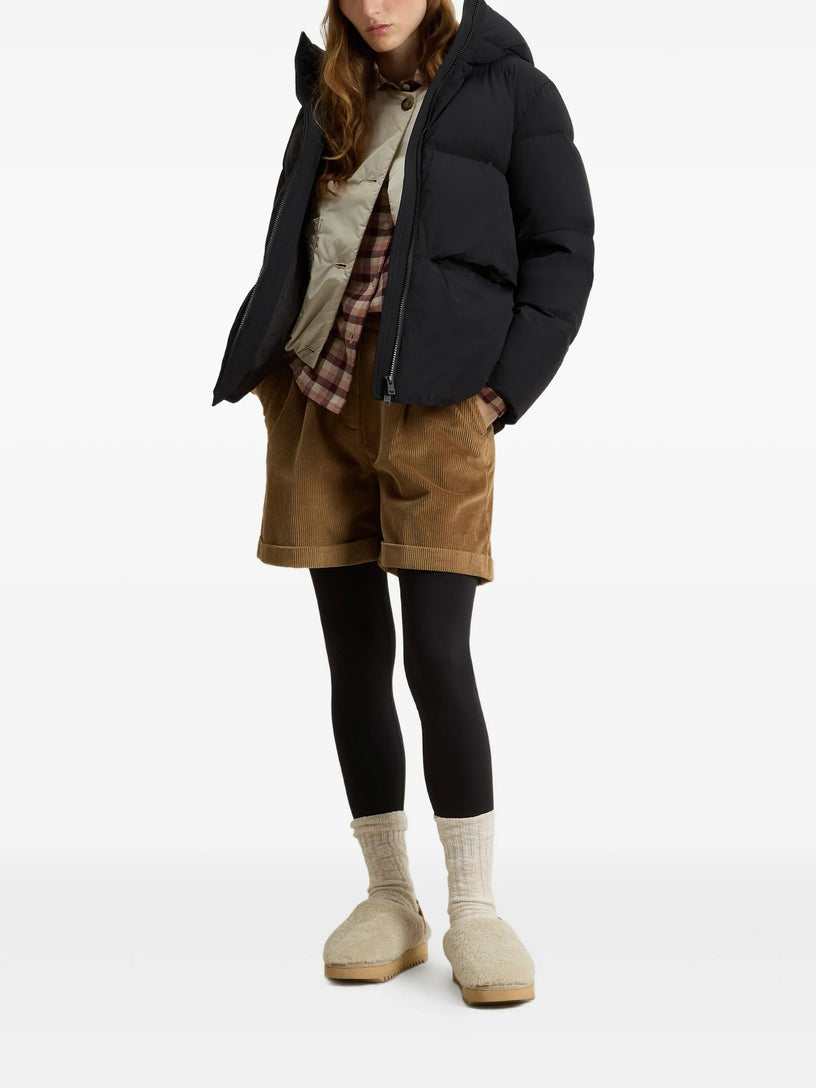 Cloud down jacket in stretch nylon with a matte finish