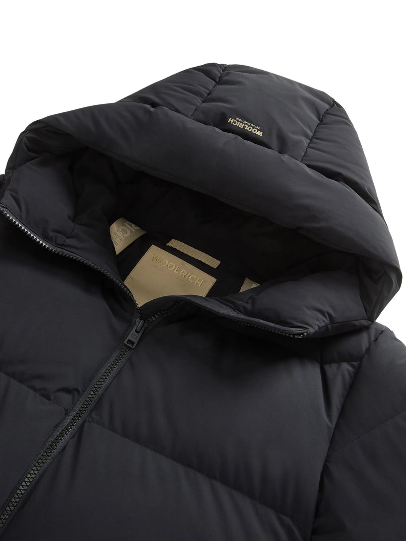 Cloud down jacket in stretch nylon with a matte finish