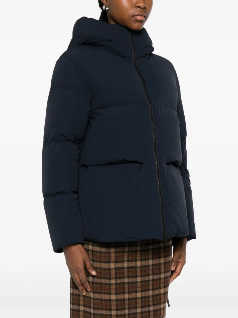 Cloud down jacket in stretch nylon with a matte finish