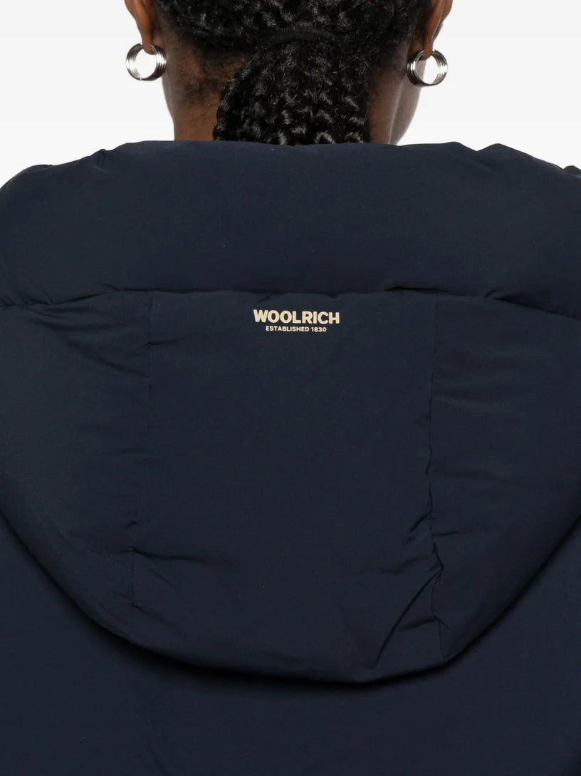 Cloud down jacket in stretch nylon with a matte finish