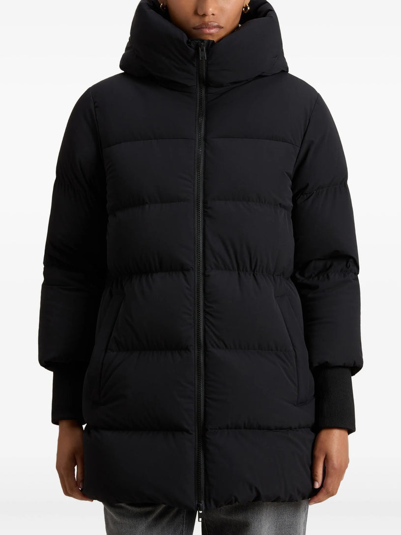 Cloud down jacket in stretch nylon with a matte finish