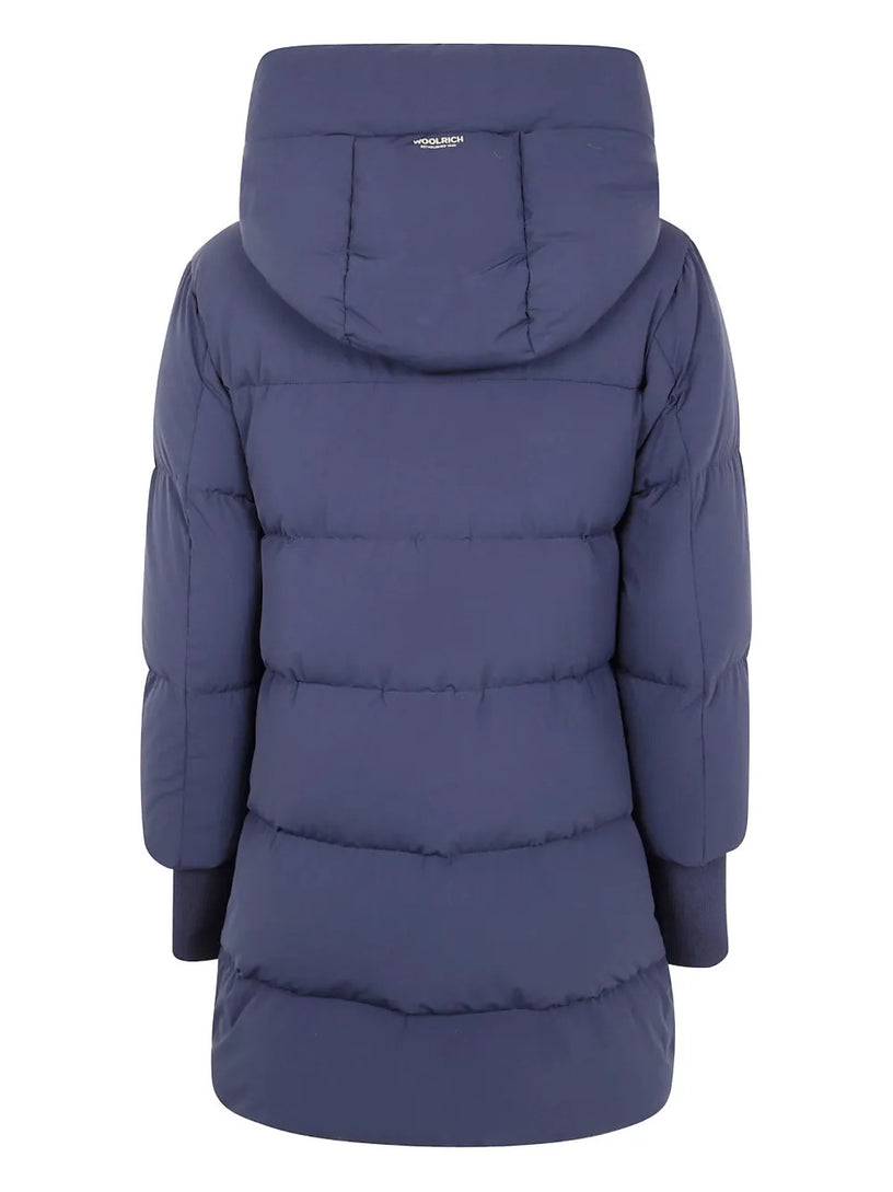 Cloud down jacket in stretch nylon with a matte finish