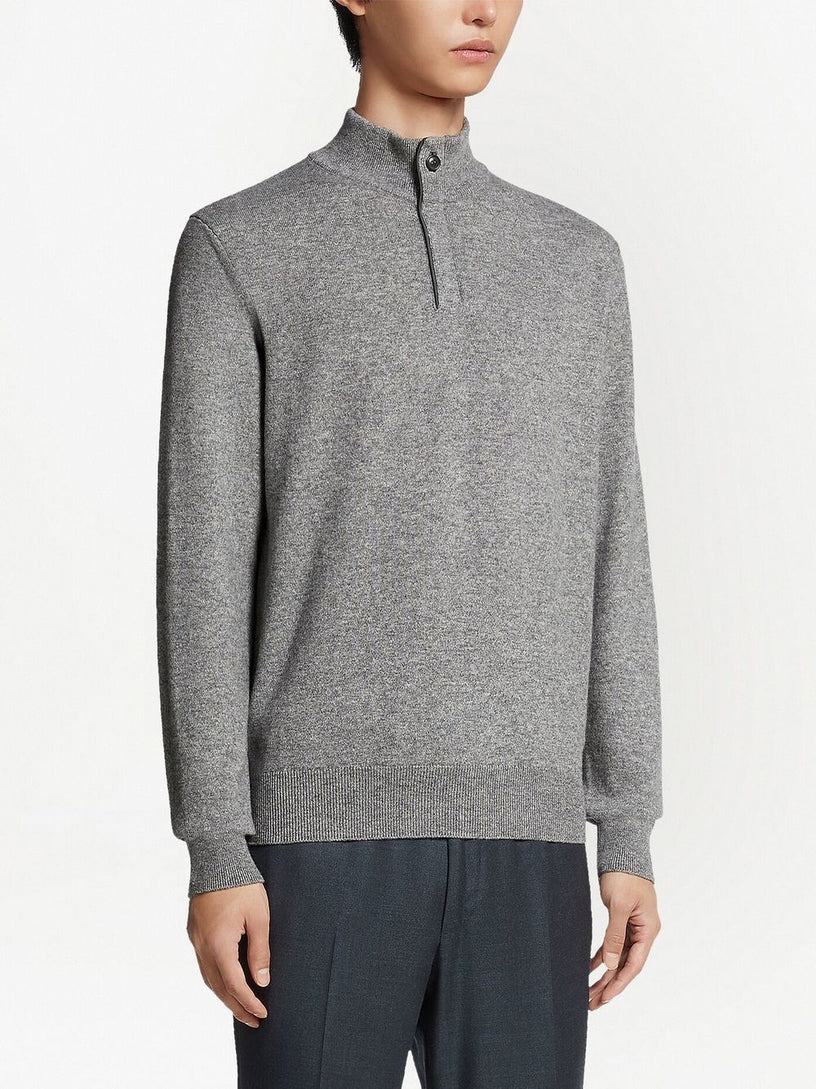 Oasi Cashmere Zip Up Turtleneck