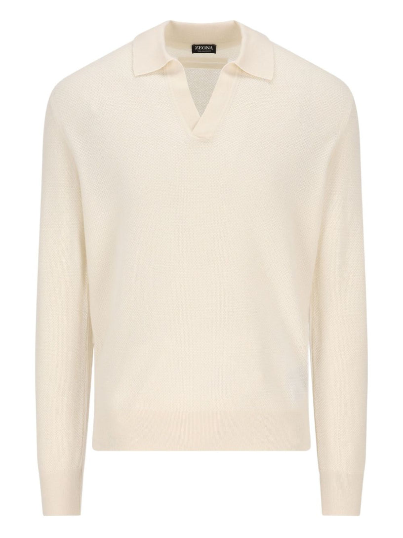 Cashmere polo shirt
