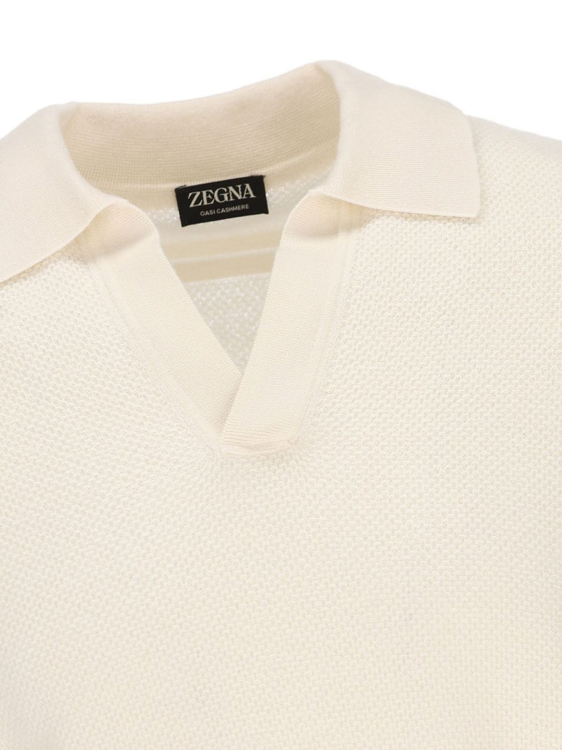 Cashmere polo shirt