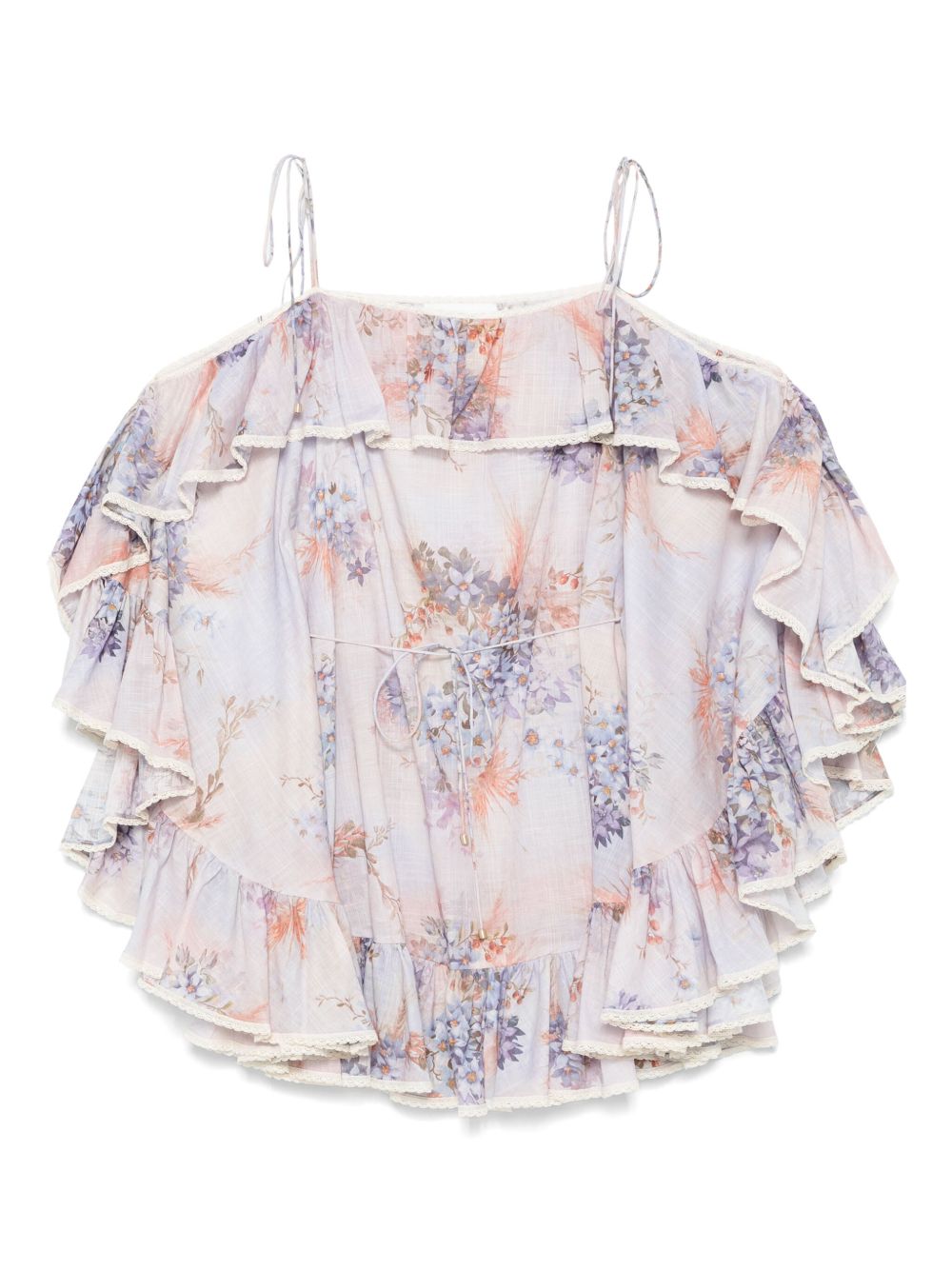 Cascadian Ruffle Mini Dress ZIMMERMANN Viola | Grifo210