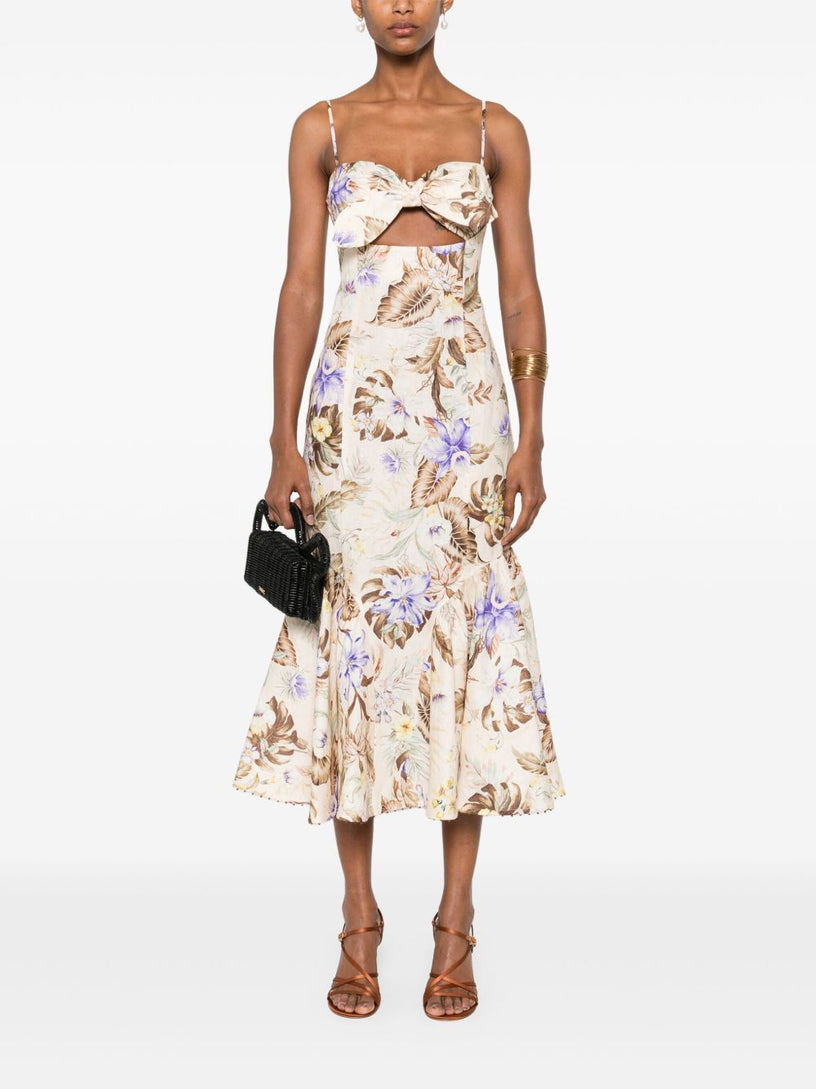 Coco Tie Front Midi Dress