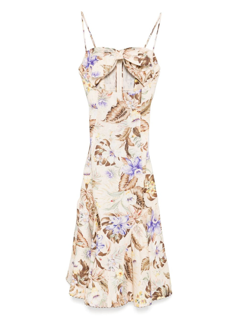 Coco Tie Front Midi Dress