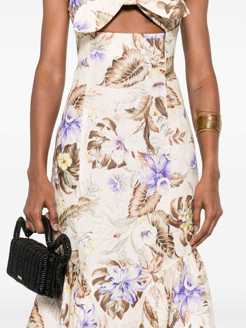 Coco Tie Front Midi Dress