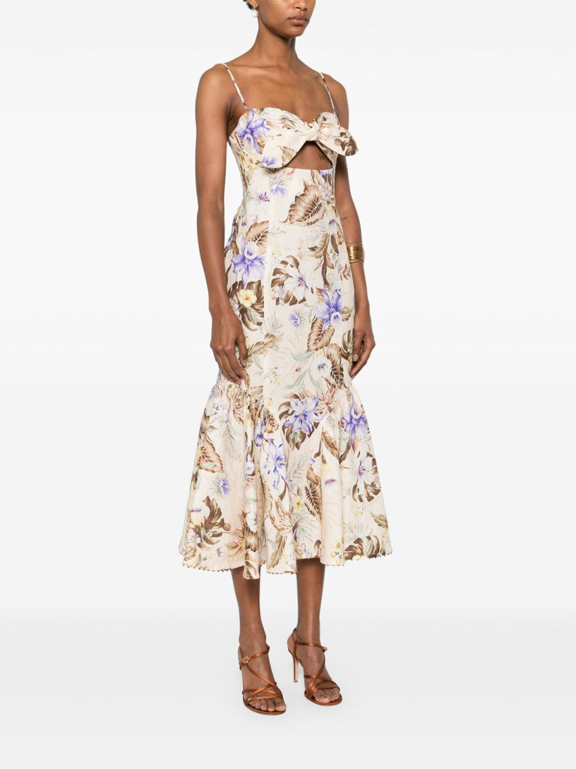 Coco Tie Front Midi Dress