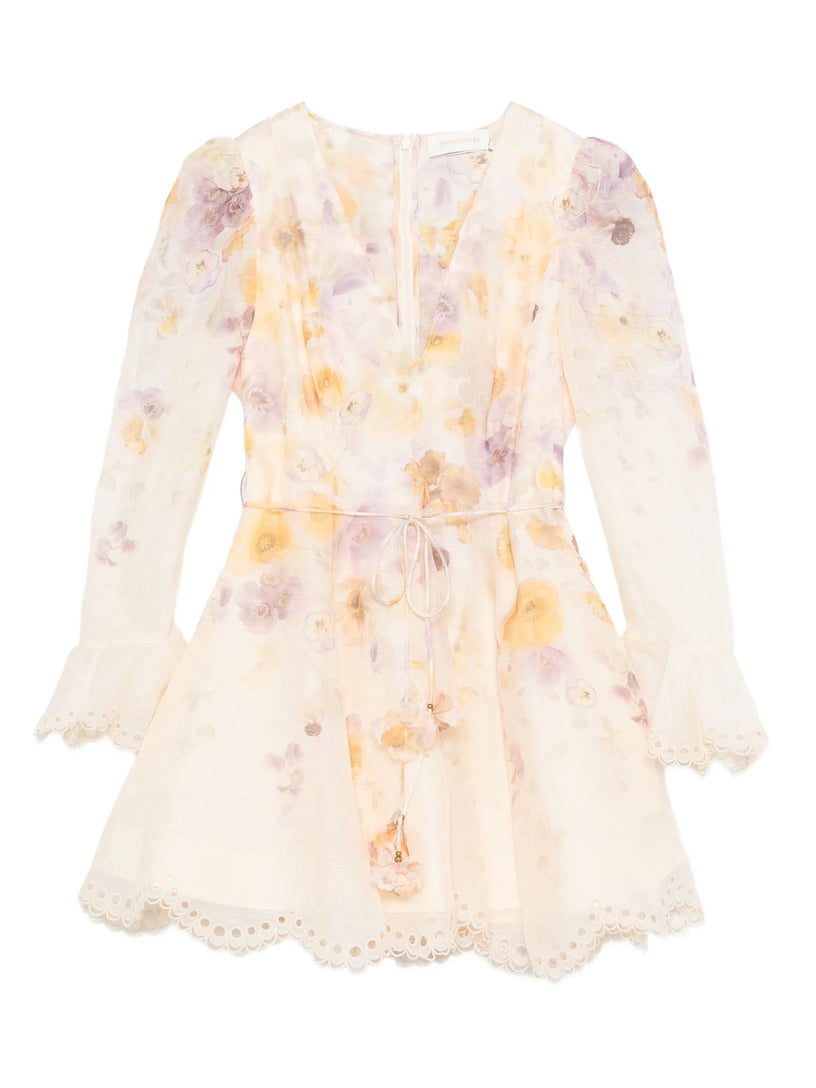 Memento Embroidered Mini Dress