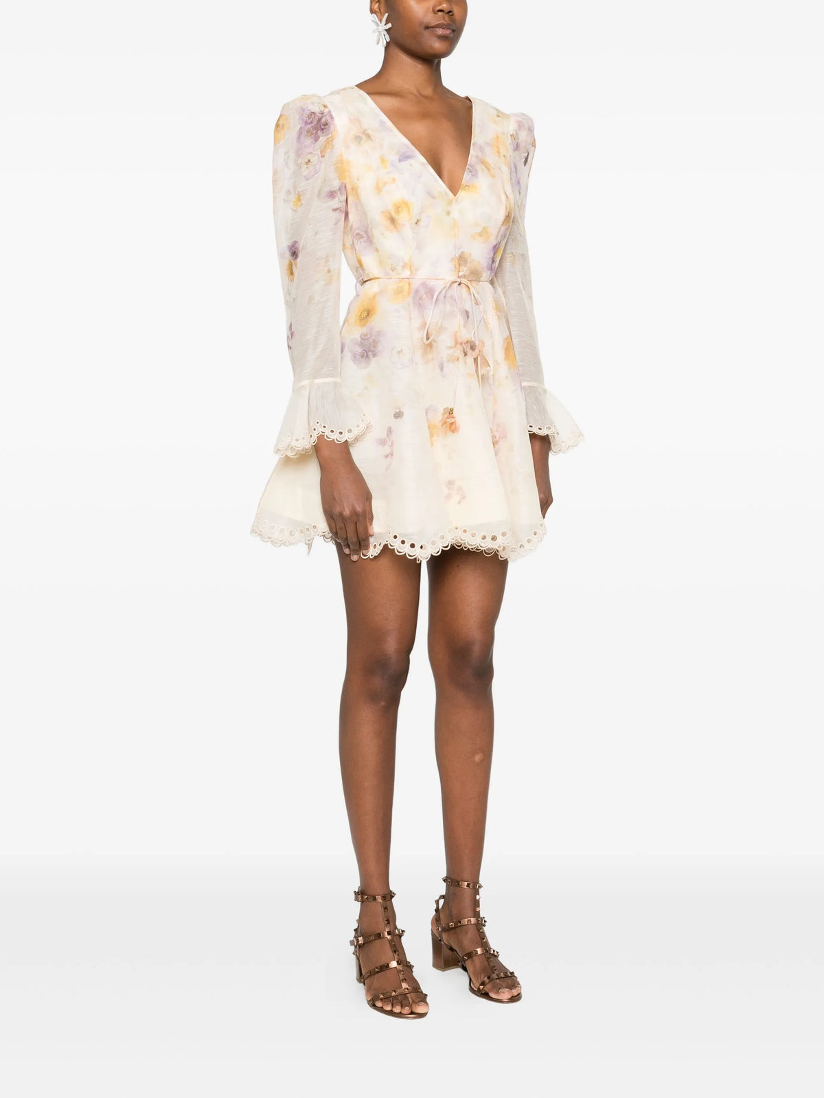 Memento Embroidered Mini Dress