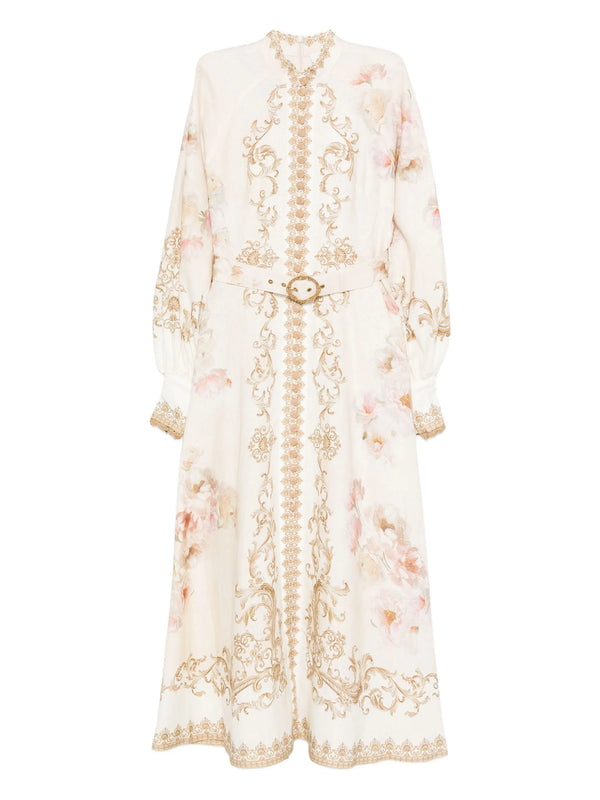 Hypnotic Buttoned Midi Dress ZIMMERMANN Bianco | Grifo210 Hypnotic Buttoned Midi Dress ZIMMERMANN Bianco | Grifo210