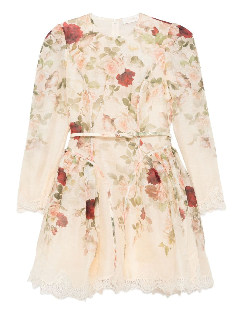 Hypnotic Lace Mini Dress ZIMMERMANN Bianco